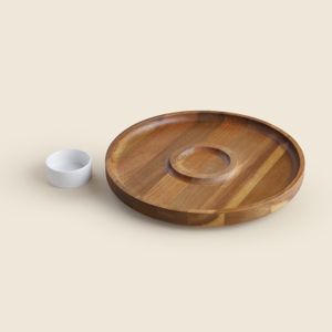 Petisqueira Oregon Acácia 30cm com 2 Peças - A\CASA
