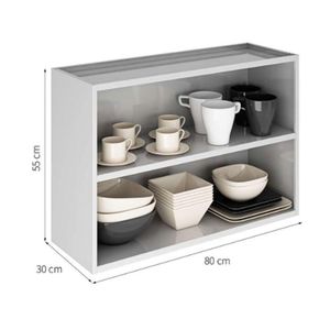 Armário Aéreo Itatiaia 2 Portas 80cm Tarsila Ip2-80 Branco