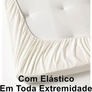 Jogo Cama Lençol Unique Queen 400 Fios Ponto Palito 4 Peças - Branco