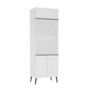 Paneleiro Torre 70cm 3 Portas Espaço Forno Branco Acetinado