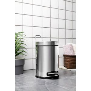 Lixeira Inox com Pedal e balde 12 litros Ø 25 x 41 cm