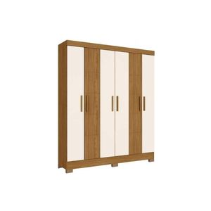 Guarda Roupa Solteiro 6 Portas E 2 Gavetas Briz B73 Nature/Off White - Henn