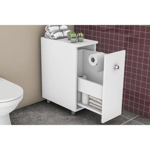 Multiuso Quarto Balcão Bcm116 C- 1 Gaveta Branco - Movelbento