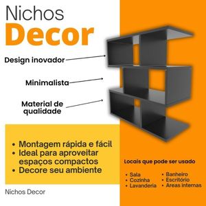 Nicho Escritório Preto E-nichos Nd02phpes