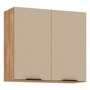 Armário Aéreo Viv Aluminum 2 Portas 80 Cm Freijó Vanilla - Kits Paraná