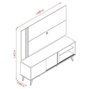 Rack Bancada E Painel Para Tv Cronos Cinamomo Off White - Madetec