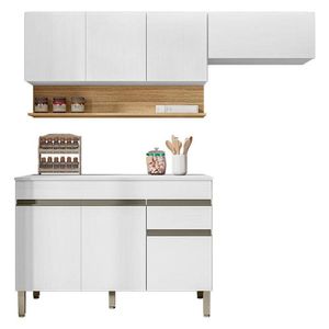 Cozinha Modulada Line Composição 1 Supremo Freijó - Kits Paraná