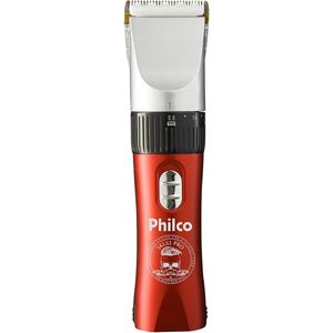 Máquina para Cortar Cabelo Philco Skull Vermelho sem Fio Bivolt