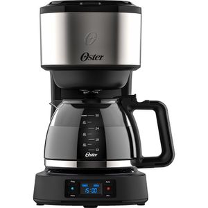 Cafeteira Digital Oster Day Light Preto Jarra de Vidro 30 Xícaras OCAF500