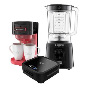 Kit Trio Click Cadence Sanduicheira Cafeteira Liquidificador 220V