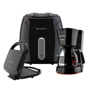 Kit Super Cook Cadence Fritadeira 3,8l - Sanduicheira - Cafeteira - 127v