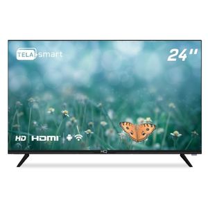 Smart TV HQ LED 24" 2 HDMI 2 USB Wi-Fi Android 11 E Processador Quad Core