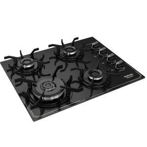 Cooktop Tripla Chama Itatiaia Itamaster 4 Bocas Preto Bivolt