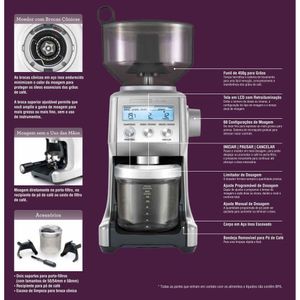 Moedor De Grãos De Café 60 Níveis - By Breville Express Aço Inox - Moagem Moinho Elétrico 220V