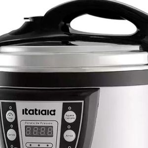 Panela De Pressão Elétrica Midi 5L Inox Com Preto 127V