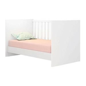 Quarto De Bebê Louise 4 Portas Com Berço Doce Sonho 100 Branco Brilho E Colchão - Ajl