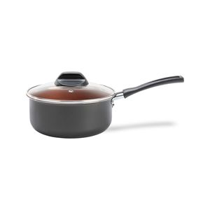 Panela com Tampa 18 cm 1,9 L Revestimento Pro-flon Antiaderente Cor Cinza Range Linha Topázio Brinox