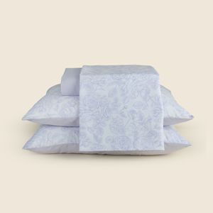 Jogo de Cama Microfibra Rosas Lilás - A\CASA