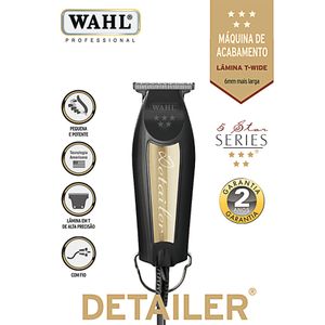 Máquina de Acabamento Detailer Black & Gold Wahl Bivolt Detailer Black & Gold