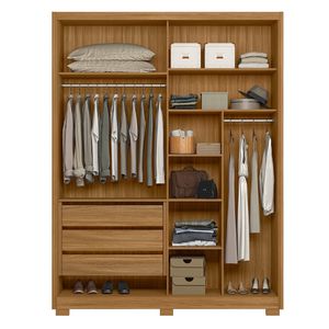 Guarda-Roupa 2 Portas 3 Gavetas Com Espelho Moval Colorado