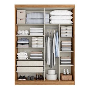 Guarda-Roupa / Roupeiro THB Comfort Slim Glass com 2 Portas e Espelho