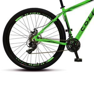 Bicicleta Colli Atalanta, Aro 29 Aero, Freio a Disco, Quadro 17, Verde Neon