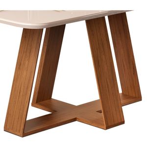 Conjunto Mesa Retangular Celeste com 6 Cadeiras Júlia DJ Móveis