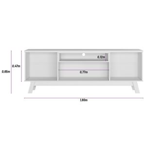 Rack Bancada Linea Colorado 2 Portas MDF e MDP