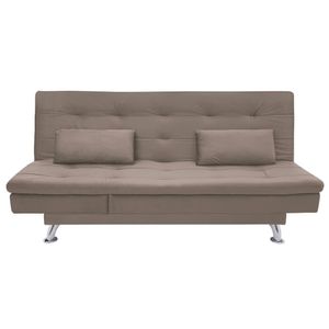 Sofá-Cama com Chaise 188cm Linoforte Rayssa Suede Veludo Espuma D-33