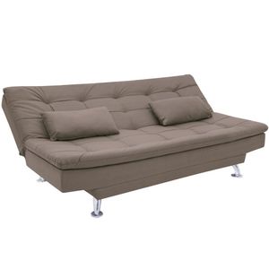 Sofá-Cama 1,90 Metros Linoforte Melissa, Suede Veludo, Espuma D-33