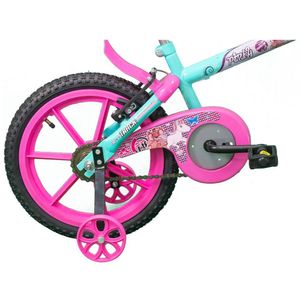 Bicicleta Infantil Pinky Aro 16 Rodinhas Laterais Track e Bike