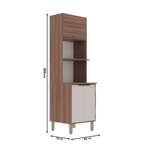 Torre Quente Móveis Sul Raíssa 65 cm 3 Portas MDP 5193