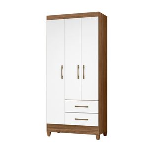 Guarda Roupa Roupeiro Lima 3 Portas 2 Gavetas e 4 Prateleiras Moval