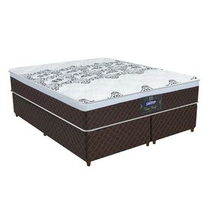 Conjunto Cama Box King New York e Colchão em Molas Ensacadas Gazin
