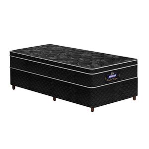 Conjunto Cama Box Solteiro de Molas Gazin Pérola Negra  88x188