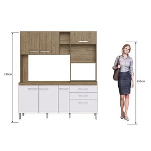 Cozinha Compacta Decibal 6 Portas 2 Gavetas CO1631