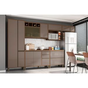 Aéreo com Nicho para Micro ondas Yara 1 Porta Basculante 1310 Luciane