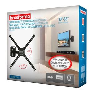 Suporte para TV Bi-Articulado Brasforma de 10 a 55 - SBRP1030
