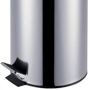 Lixeira com Pedal e Tampa Ágata 5L Aço Inox com Balde Interno 8222 Mor