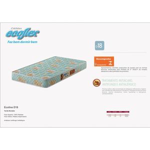 Colchão Bebê de Espuma D18 Ecoline 60x130 Ecoflex