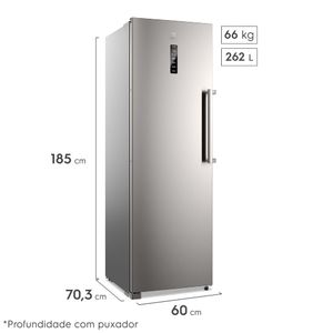 Freezer Vertical Electrolux 262L Experience com Inverter Twins cor Inox (FTI4S)