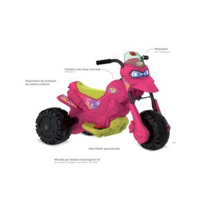 Moto XT3 Pink Eletrica 6V - Bandeirante