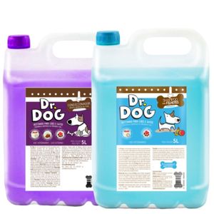 Kit Banho &amp; tosa Shampoo e Condicionador 5L Dr. Dog desmaio hipoalergenico