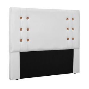 Cabeceira Decorativa King Size 1,95M Kors PU Branco G63 - Gran Belo