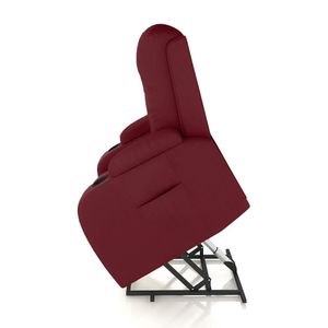 Poltrona do Papai Reclinável Sala de Cinema Crihs Elétrica Lift Elevação PU Vermelho G23 - Gran Belo