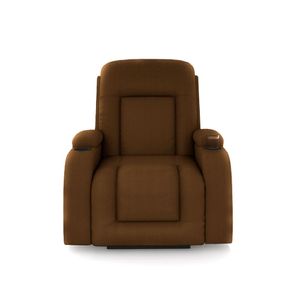 Poltrona do Papai Reclinável Sala de Cinema Crihs Elétrica Lift Elevação PU Caramelo G23 - Gran Belo