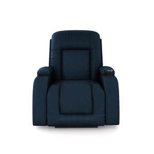 Poltrona do Papai Reclinável Sala de Cinema Crihs Elétrica Lift Elevação PU Azul G23 - Gran Belo