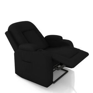 Poltrona do Papai Reclinável Sala de Cinema Crihs Elétrica Lift Elevação PU Preto G23 - Gran Belo