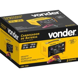 Carregador de bateria 25-90ah 12v 220v cbv950 - Vonder