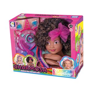 Boneca Rainbow Charmosa Busto Negra- Cotiplas